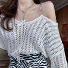 Cold Shoulder Knit Top / Zebra Print Skirt