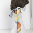 Print Narrow Scarf Hair Tie Tangerine - One Size