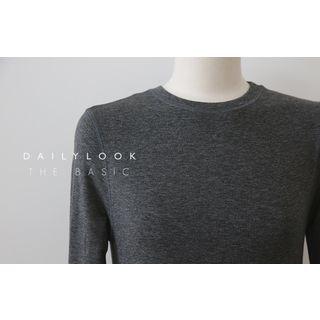 Long Sleeve Round-neck Top