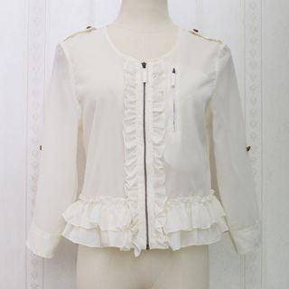 Frill Trim Long-sleeve Jacket