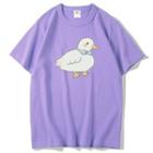 Cartoon Goose Print T-shirt