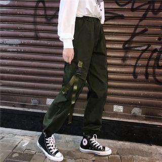 Strap Detail Cardigan Pants