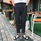 Pinstriped Panel Pants