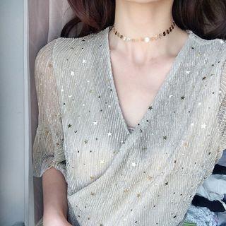 Metal Disc Choker 1 Pc - Choker - Gold - One Size