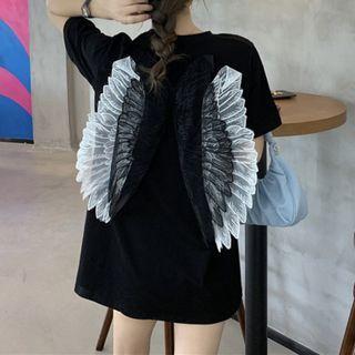 Short-sleeve Mesh Wings T-shirt