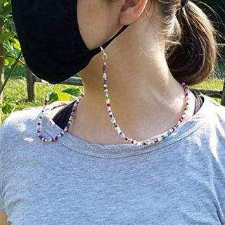Beaded Eyeglasses Chain Silver - One Size