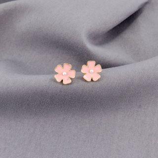 Faux Pearl Flower Stud Earring Era041 - 64