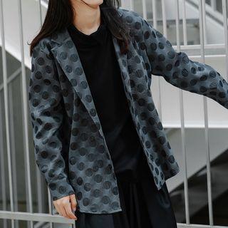 Dot Oversized Crinkled Blazer
