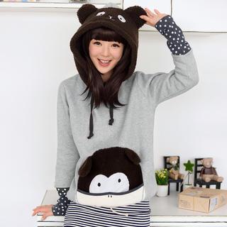 Fleece Animal Hood Pullover