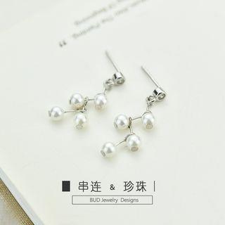 Sterling Silver Pearl Drop Earrings