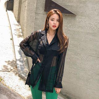 See-through Stripe Shirt