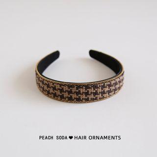 Houndstooth Hair Clip / Headband