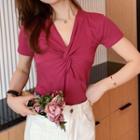 V-neck Twist T-shirt (various Designs)