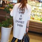 Lettering Loose-fit Long T-shirt