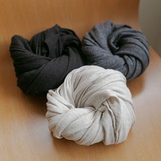 Plain Angora Wool Scarf