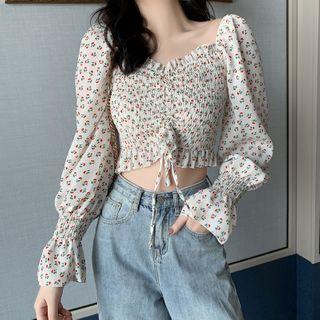 Floral Off-shoulder Shirt