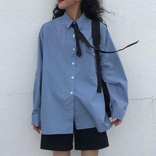 Pocket Detail Shirt Blue - One Size