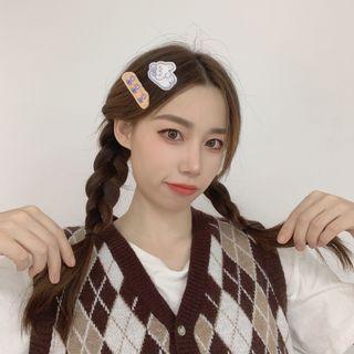 Set Of 3: Animal Acrylic Hair Clip / Hair Tie (various Designs)