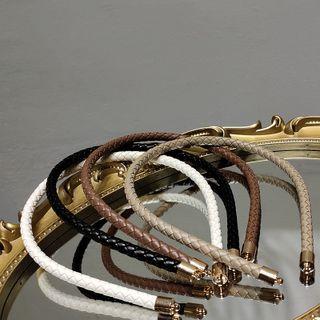 Braided Faux Leather Headband