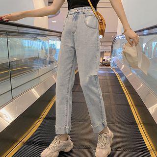High Waist Straight Jeans
