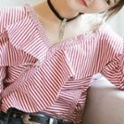 Asymmetric Striped Blouse