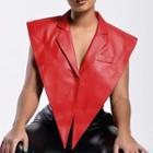 Notch Lapel Single-button Shawl