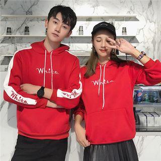 Couple Matching Embroidered Letter Long-sleeve Hoodie