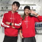 Couple Matching Embroidered Letter Long-sleeve Hoodie
