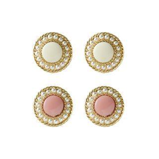 Round Formica Ear Studs