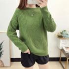Long-sleeve Cable Knit Sweater