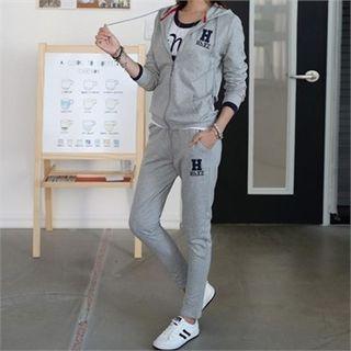 Set: Cotton Drawstring Hoodie + Sweatpants