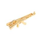 Fashion Creative Plated Gold Ak47 Gun Tie Clip Golden - One Size