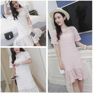 Set: Stripe Sheer Mermaid Dress + Stripe Dress
