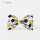 Argyle Patterned Bow Tie