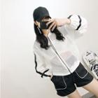 Set: Zip-up Mesh Light Jacket + Shorts