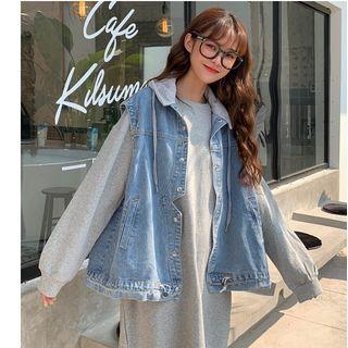 Midi Pullover Dress / Denim Vest