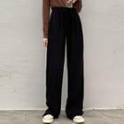 Straight-leg Pleated Pants