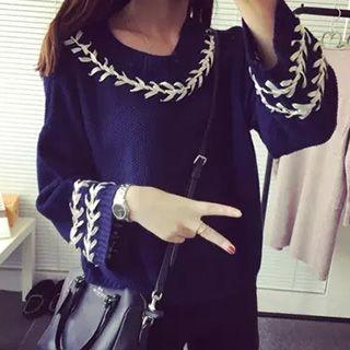 Stitching Knit Top