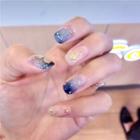 Moon Gradient Faux Nail Tips 96 - Blue - One Size