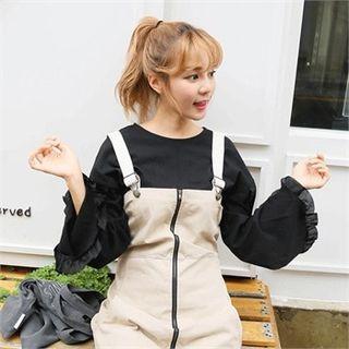 Frill-trim Bell-sleeve Top