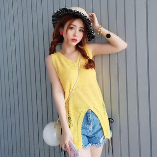 Ripped Knitted Tank Top