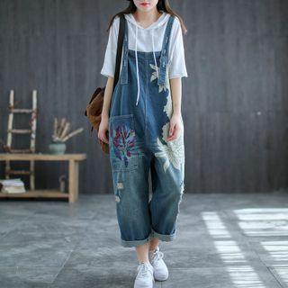 Print Straight-leg Jumper Jeans