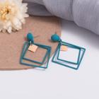 Square Drop Earrings As Shown In Figure - One Size