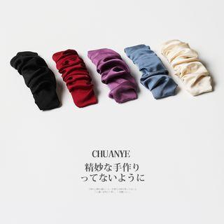 Plain Shirred Satin Hair Clip