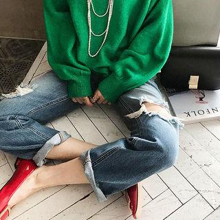 Cutout-knee Relaxed-fit Jeans