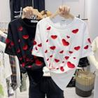 Heart Embroidered Tee