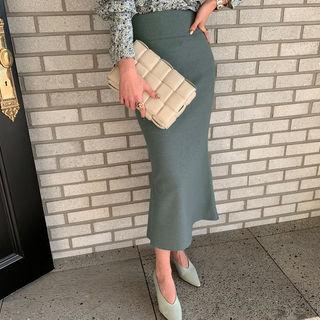 Zip-side Maxi Mermaid Skirt