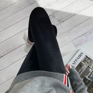 Brushed Fleece-lined Velvet Leggings