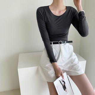 Long-sleeve Fitted T-shirt
