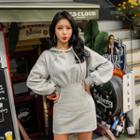 Cotton Mini Hoodie Dress